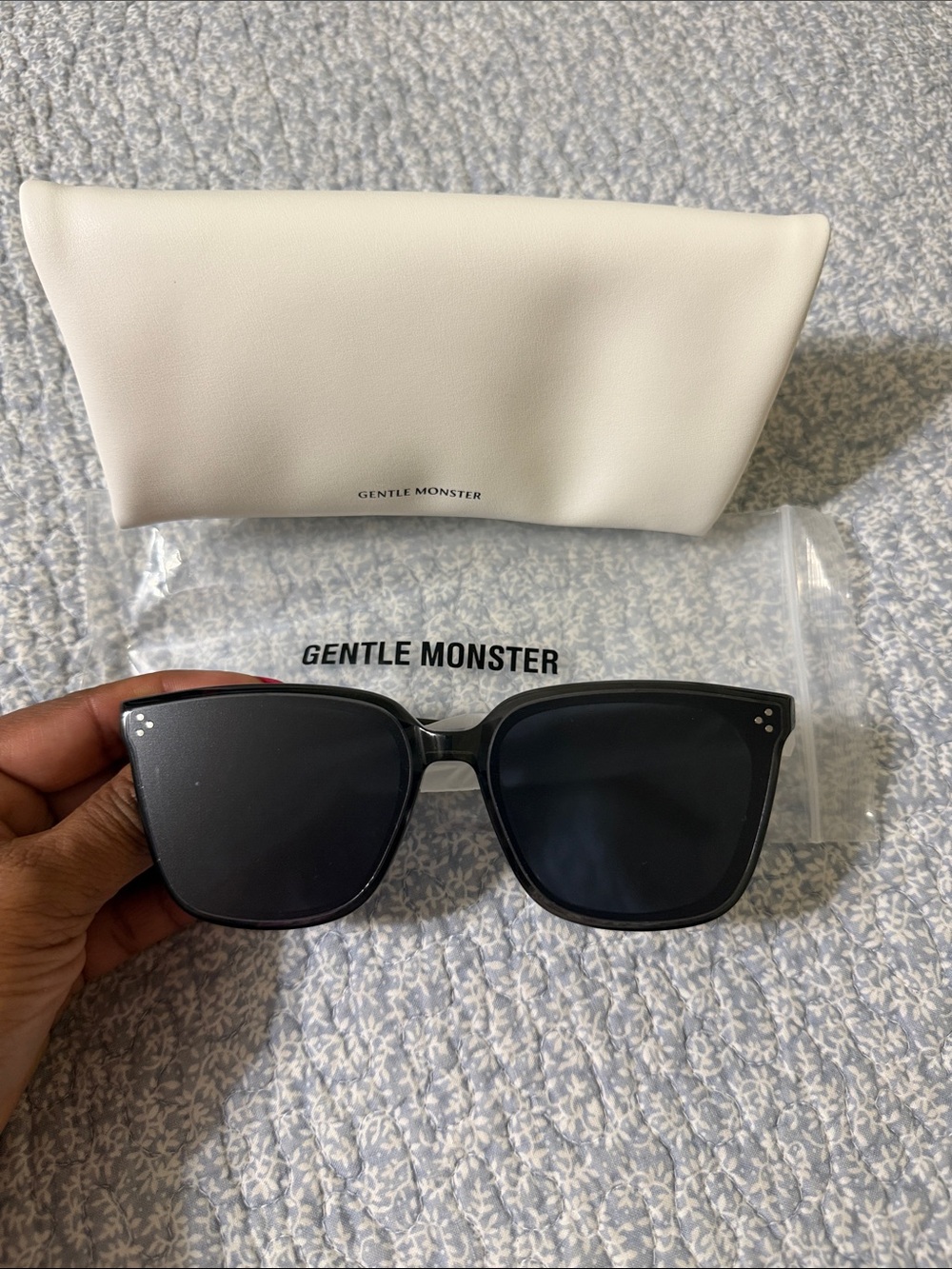 GENTLE MONSTER Black Oversized Square Sunglasses